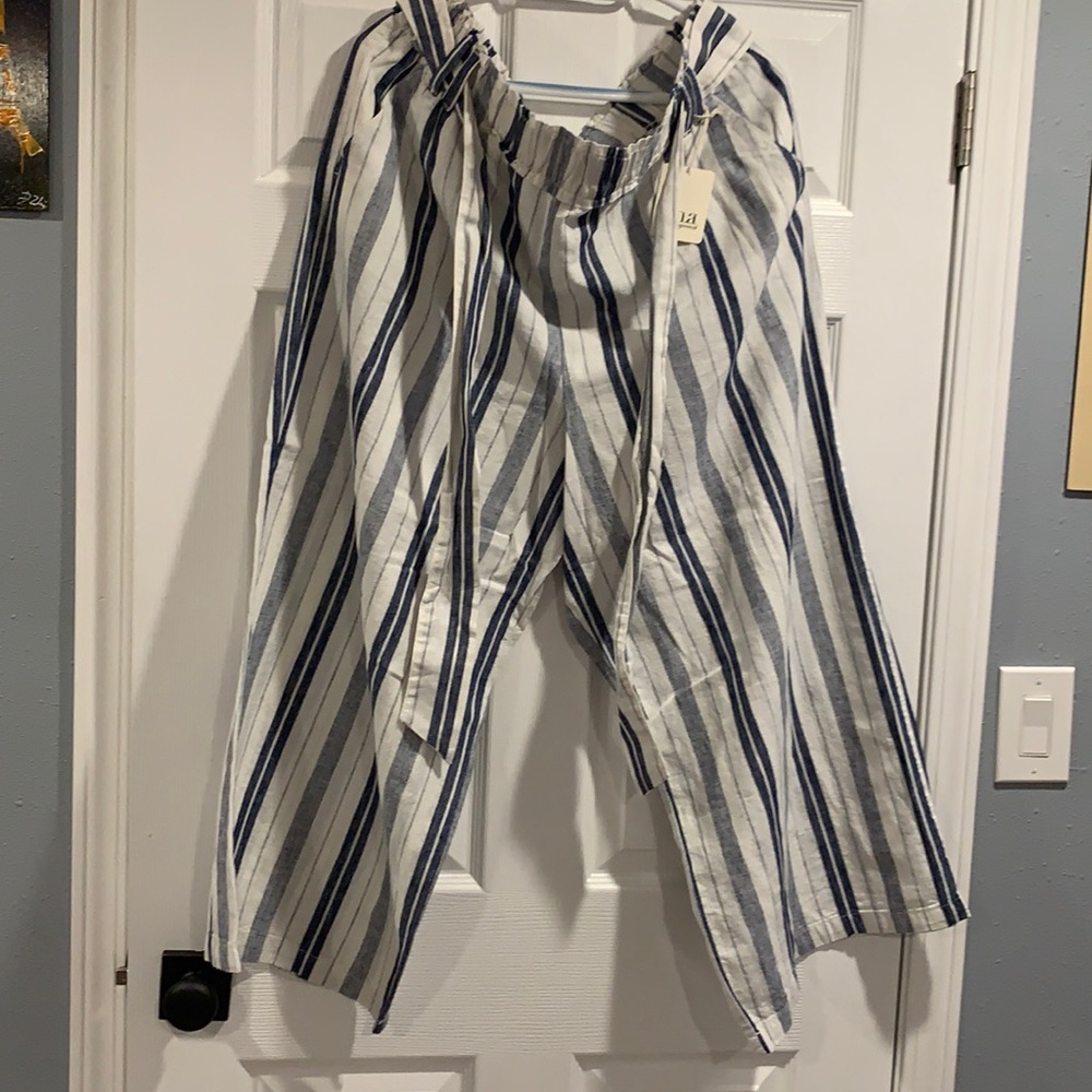 Flowy tie waist pants